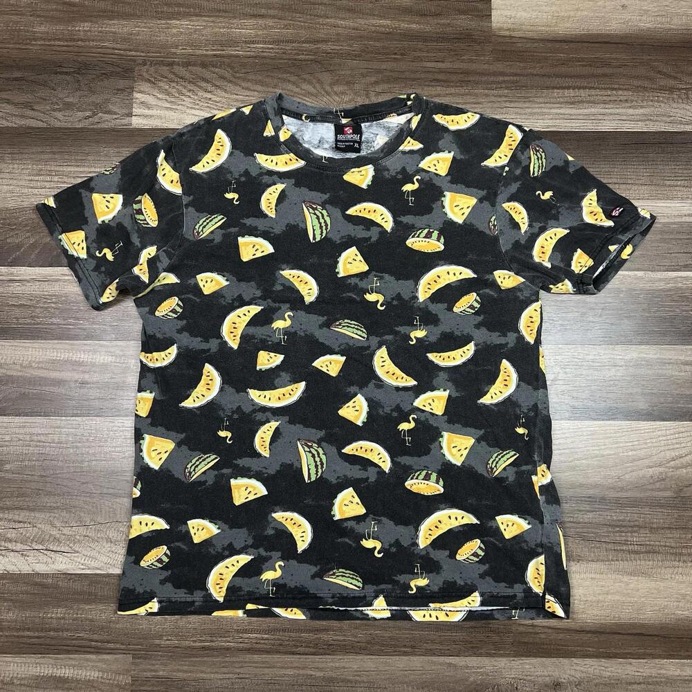 Vintage Y2K Southpole Flamingo Fruits Rap Hip-Hop T-Shirt Size Youth XL